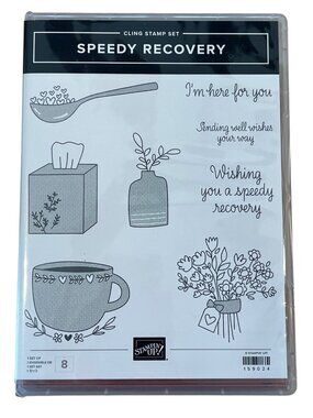 Stampin' Up! Speedy Recovery Cling Stamp Set 8 Designs Cardmaking Craft Supply